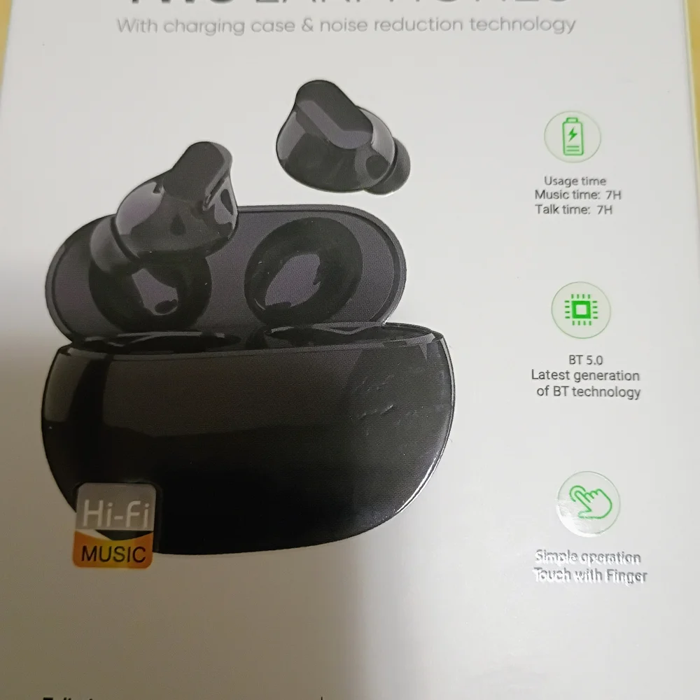 NEW Black Wireless Earbuds with Charging Case